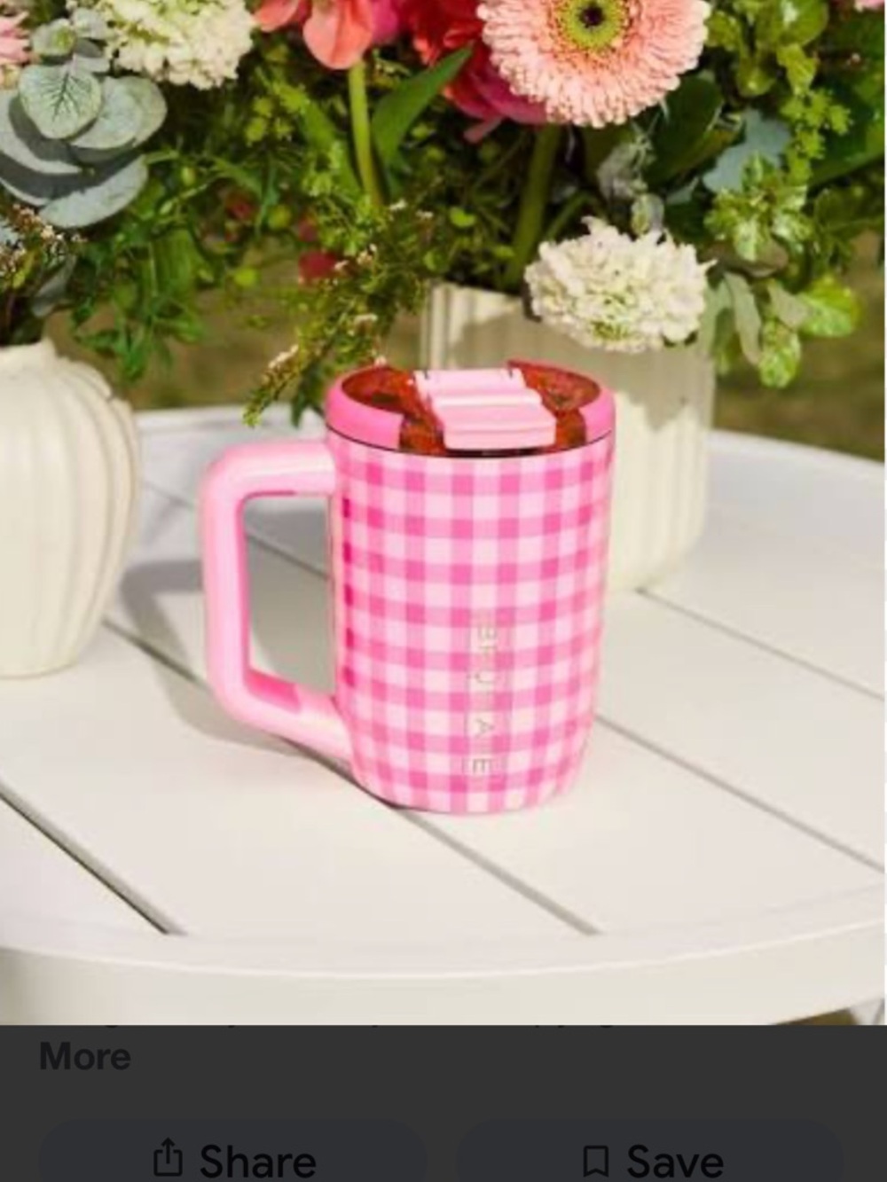 NEW BRUMATE müv mug - 15oz PINK Gingham